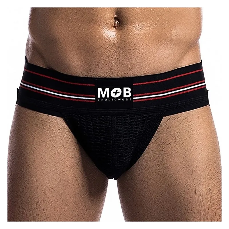 MOB Eroticwear Jockstrap Ceinture large Wide Noir